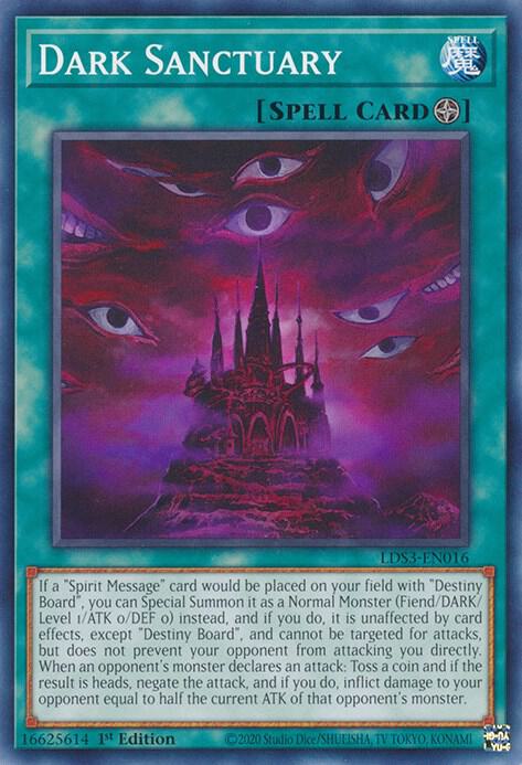 Dark Sanctuary LDS3-EN016 card from Legendary Duelists: Season 3