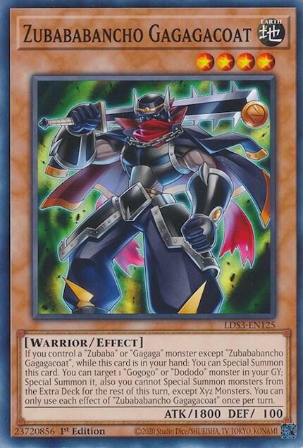 Zubababancho Gagagacoat LDS3-EN125 card from Legendary Duelists: Season 3