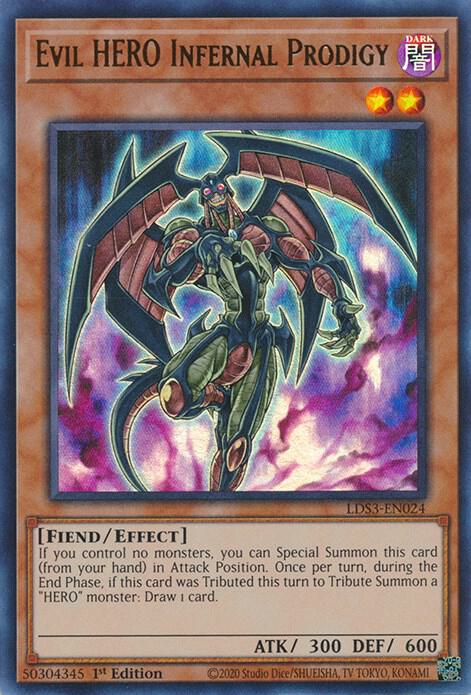 Evil HERO Infernal Prodigy LDS3-EN024 card from Legendary Duelists: Season 3