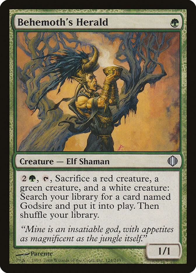 Behemoth's Herald 124 card from Shards of Alara