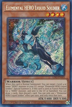 Elemental HERO Liquid Soldier LDS3-EN103 card from Legendary Duelists: Season 3