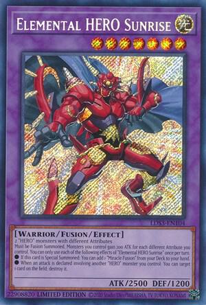 Elemental HERO Sunrise LDS3-EN104 card from Legendary Duelists: Season 3