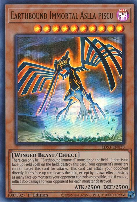 Earthbound Immortal Aslla Piscu LDS3-EN038 card from Legendary Duelists: Season 3