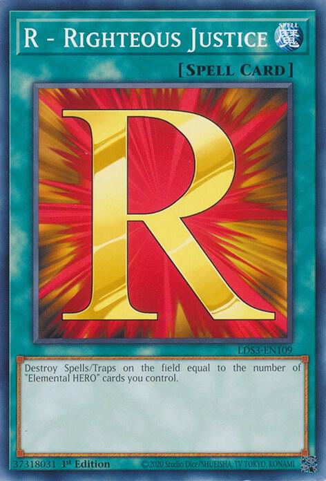 R - Righteous Justice LDS3-EN109 card from Legendary Duelists: Season 3