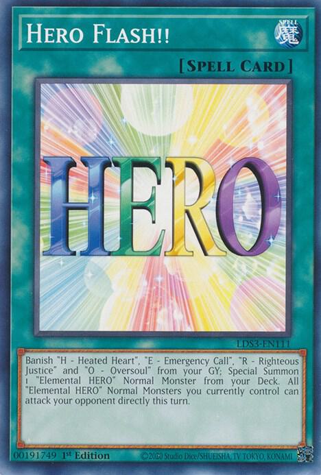 Hero Flash!! LDS3-EN111 card from Legendary Duelists: Season 3