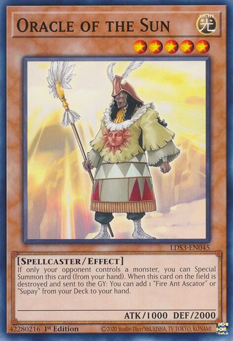 Oracle of the Sun LDS3-EN045 card from Legendary Duelists: Season 3