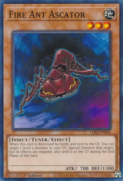 Fire Ant Ascator LDS3-EN046 card from Legendary Duelists: Season 3