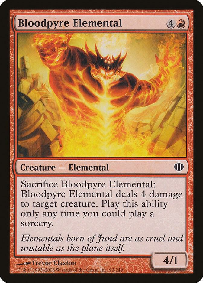 Bloodpyre Elemental 93 card from Shards of Alara