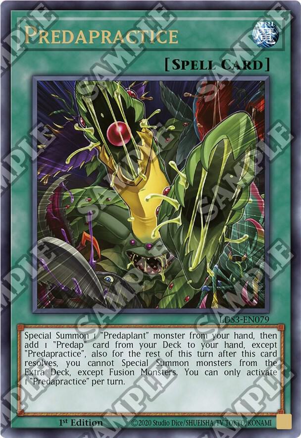Predapractice LDS3-EN079 card from Legendary Duelists: Season 3