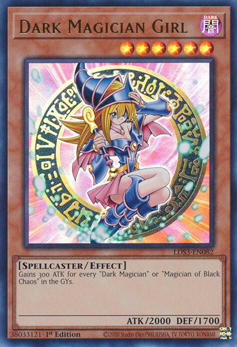 Dark Magician Girl LDS3-EN082 card from Legendary Duelists: Season 3