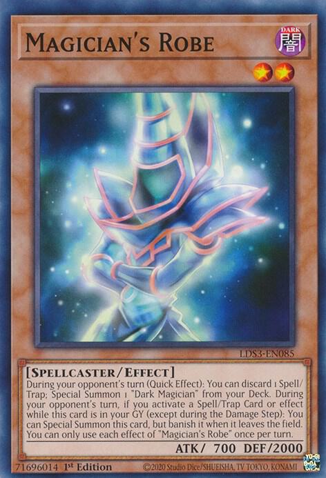 Magician's Robe LDS3-EN085 card from Legendary Duelists: Season 3
