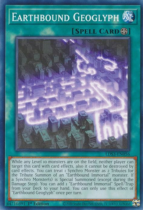 Earthbound Geoglyph LDS3-EN056 card from Legendary Duelists: Season 3