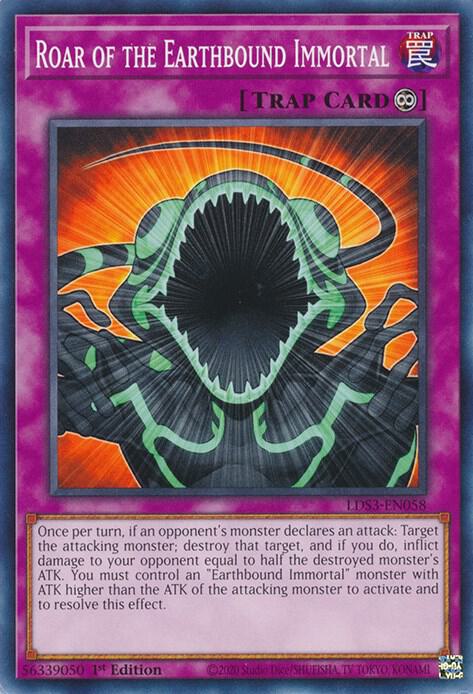 Roar of the Earthbound Immortal LDS3-EN058 card from Legendary Duelists: Season 3