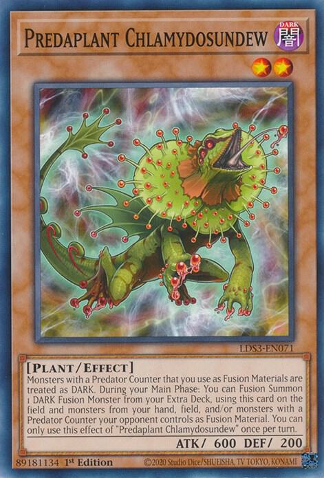 Predaplant Chlamydosundew LDS3-EN071 card from Legendary Duelists: Season 3