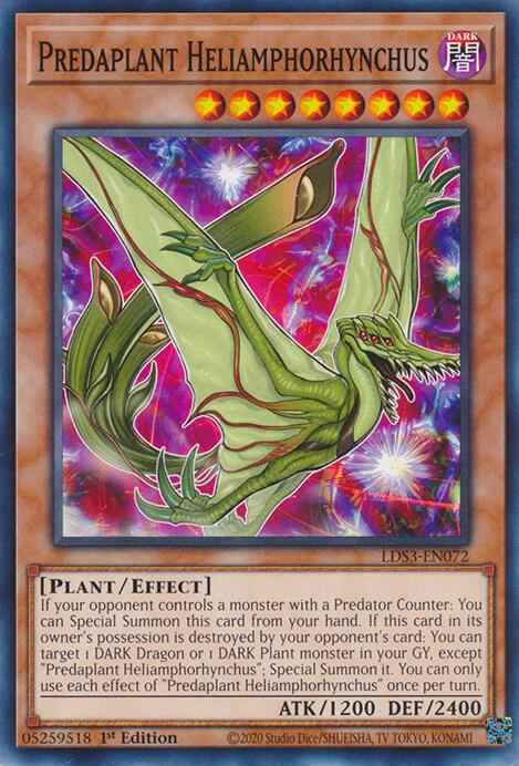 Predaplant Heliamphorhynchus LDS3-EN072 card from Legendary Duelists: Season 3