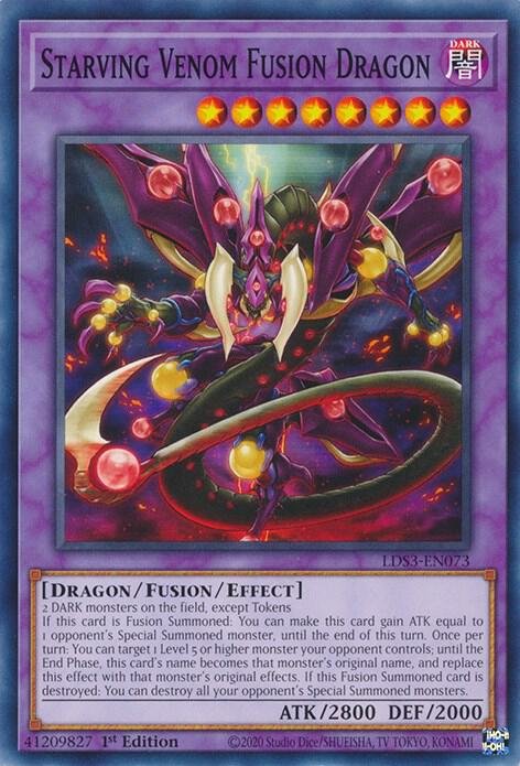 Starving Venom Fusion Dragon LDS3-EN073 card from Legendary Duelists: Season 3