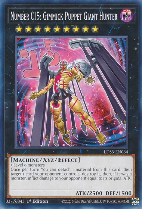 Number C15: Gimmick Puppet Giant Hunter LDS3-EN064 card from Legendary Duelists: Season 3