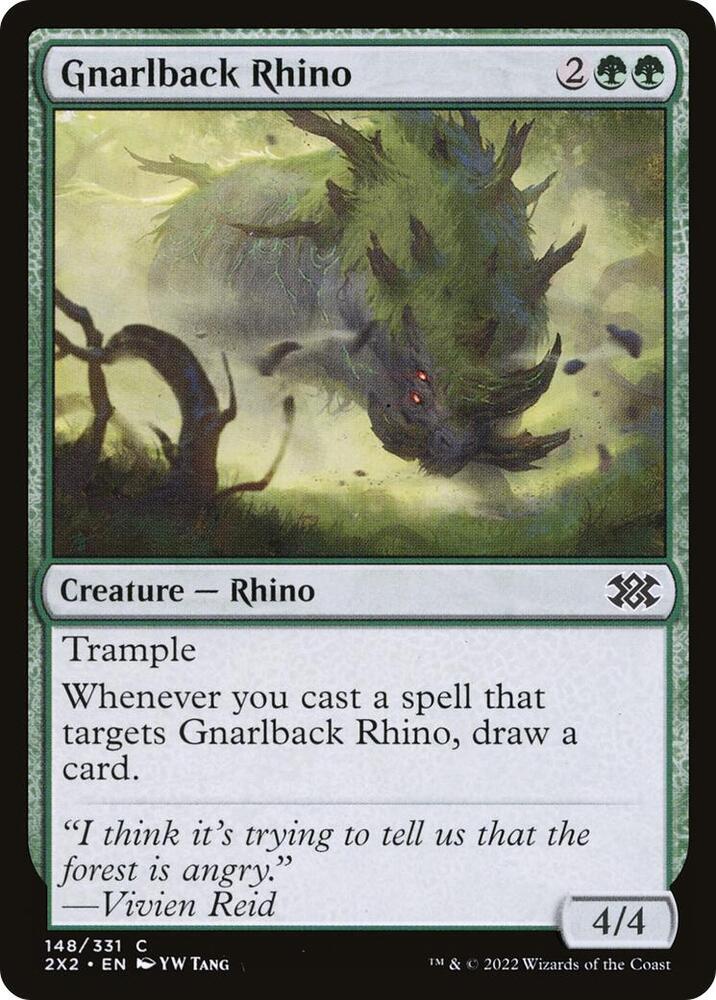 Gnarlback Rhino 148 card from Double Masters 2022