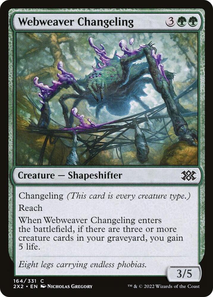 Webweaver Changeling 164 card from Double Masters 2022