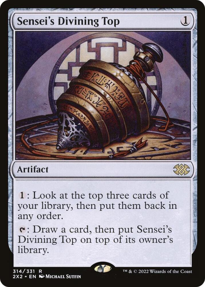 Sensei's Divining Top 314 card from Double Masters 2022