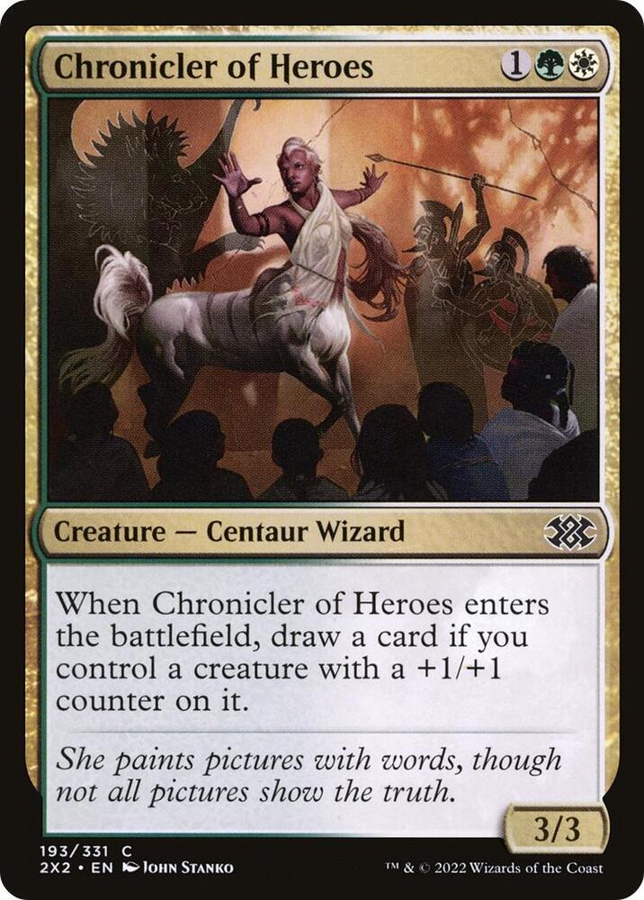 Chronicler of Heroes 193 card from Double Masters 2022