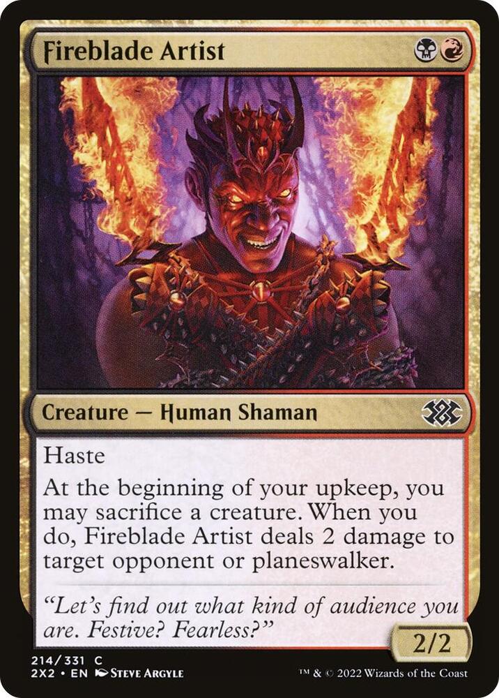 Fireblade Artist 214 card from Double Masters 2022