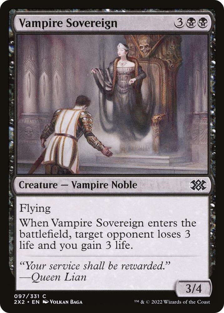 Vampire Sovereign 97 card from Double Masters 2022