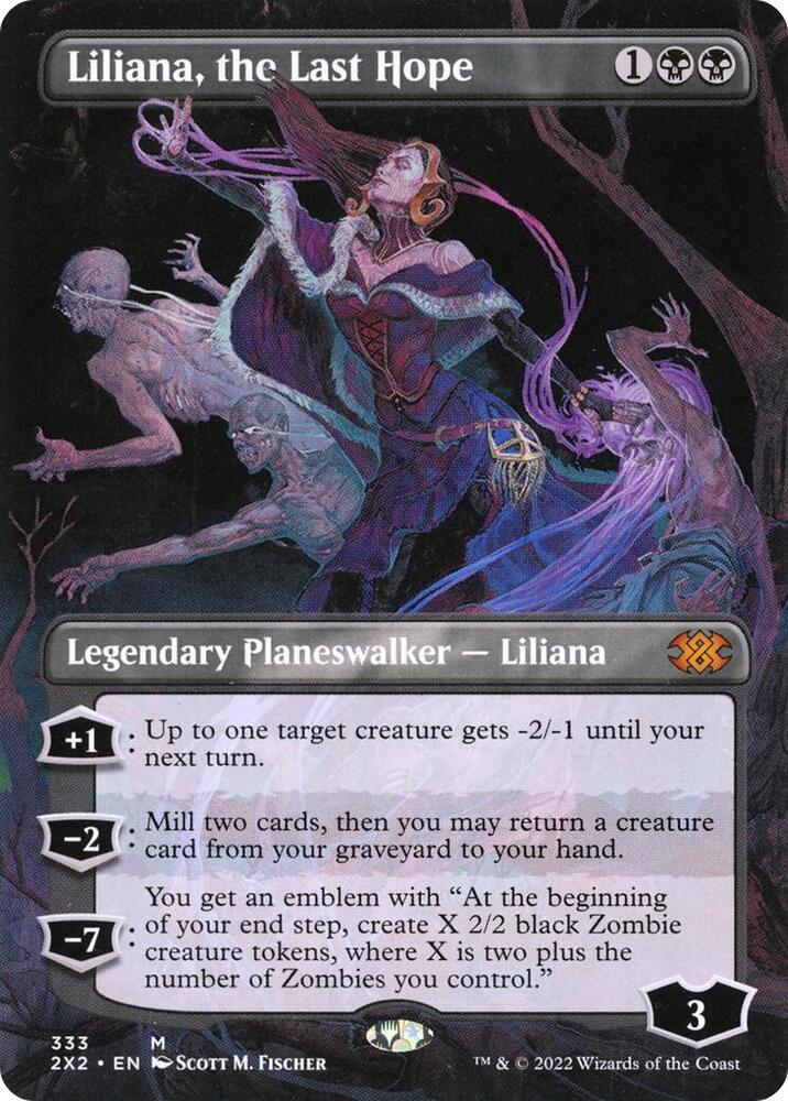 Liliana, the Last Hope (Borderless) 333 card from Double Masters 2022