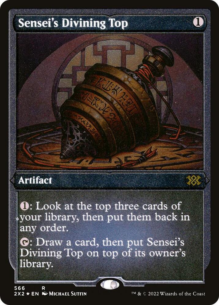 Sensei's Divining Top (Foil Etched) 566 card from Double Masters 2022
