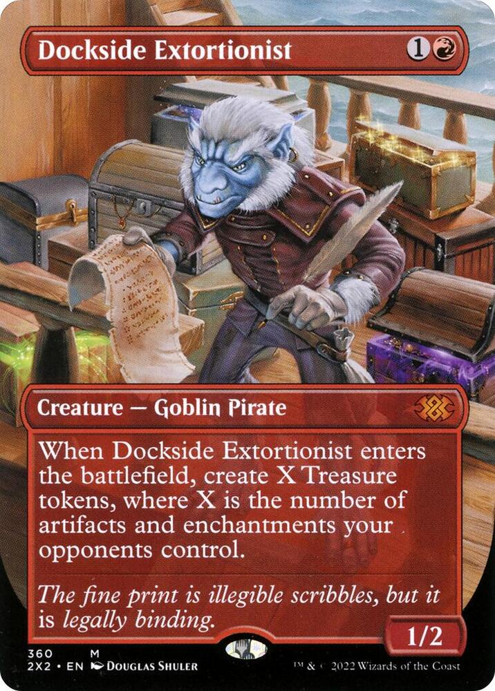 Dockside Extortionist (Borderless) 360 card from Double Masters 2022