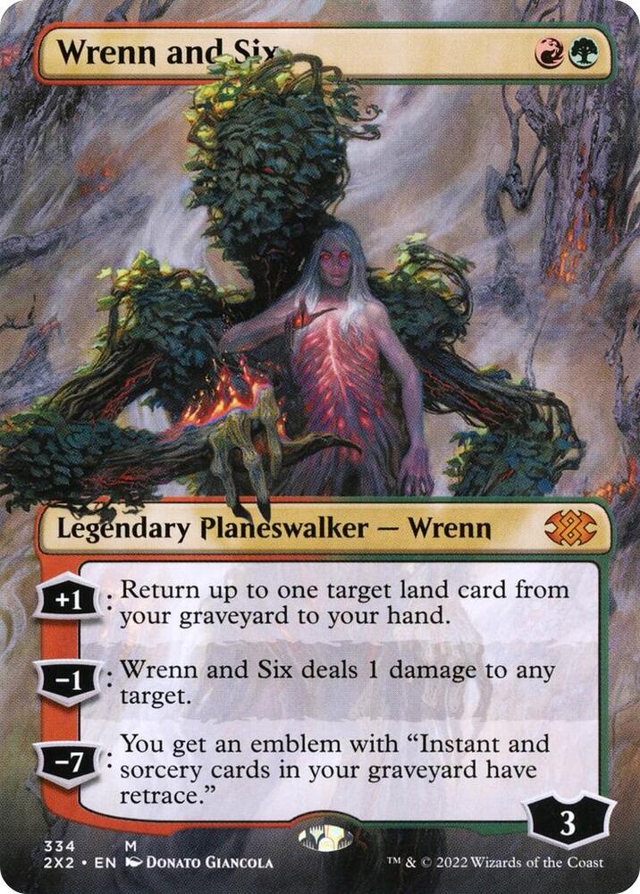 Wrenn and Six (Borderless) 334 card from Double Masters 2022