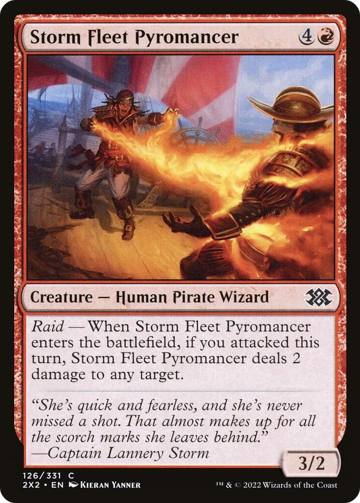 Storm Fleet Pyromancer 126 card from Double Masters 2022