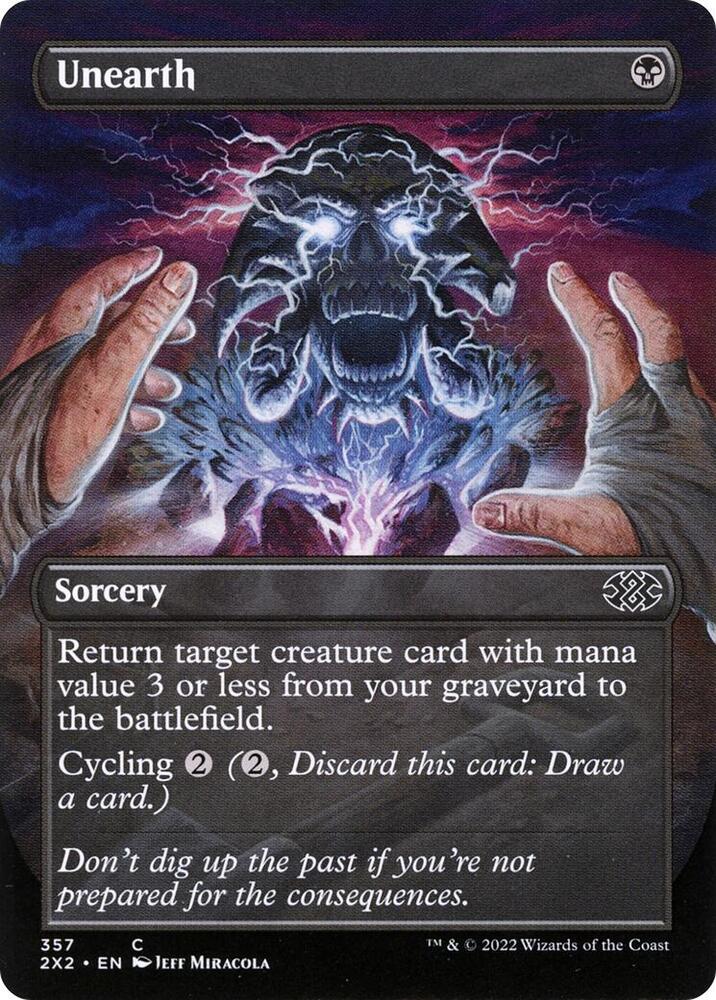 Unearth (Borderless) 357 card from Double Masters 2022