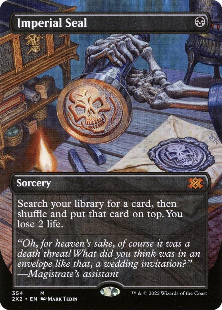 Imperial Seal (Borderless) 354 card from Double Masters 2022