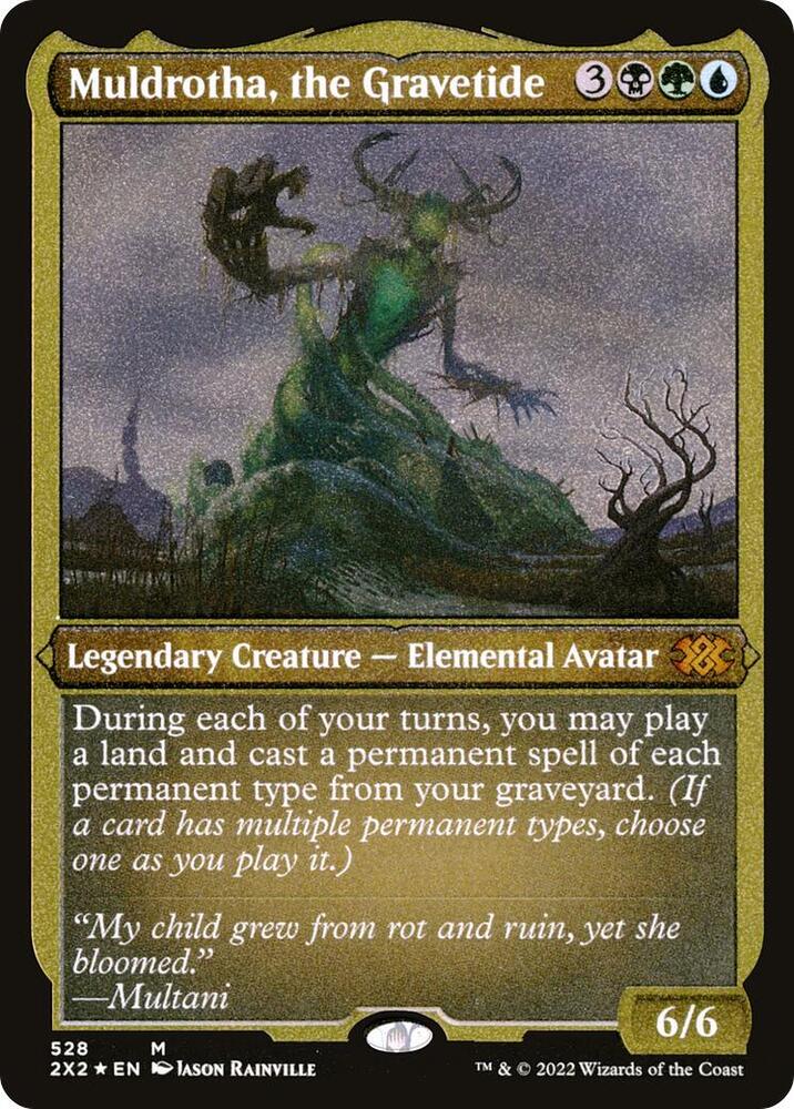 Muldrotha, the Gravetide (Foil Etched) 528 card from Double Masters 2022