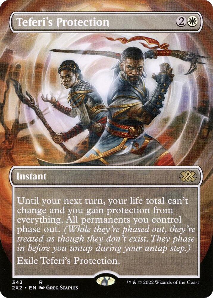 Teferi's Protection (Borderless) 343 card from Double Masters 2022