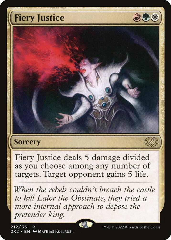 Fiery Justice 212 card from Double Masters 2022