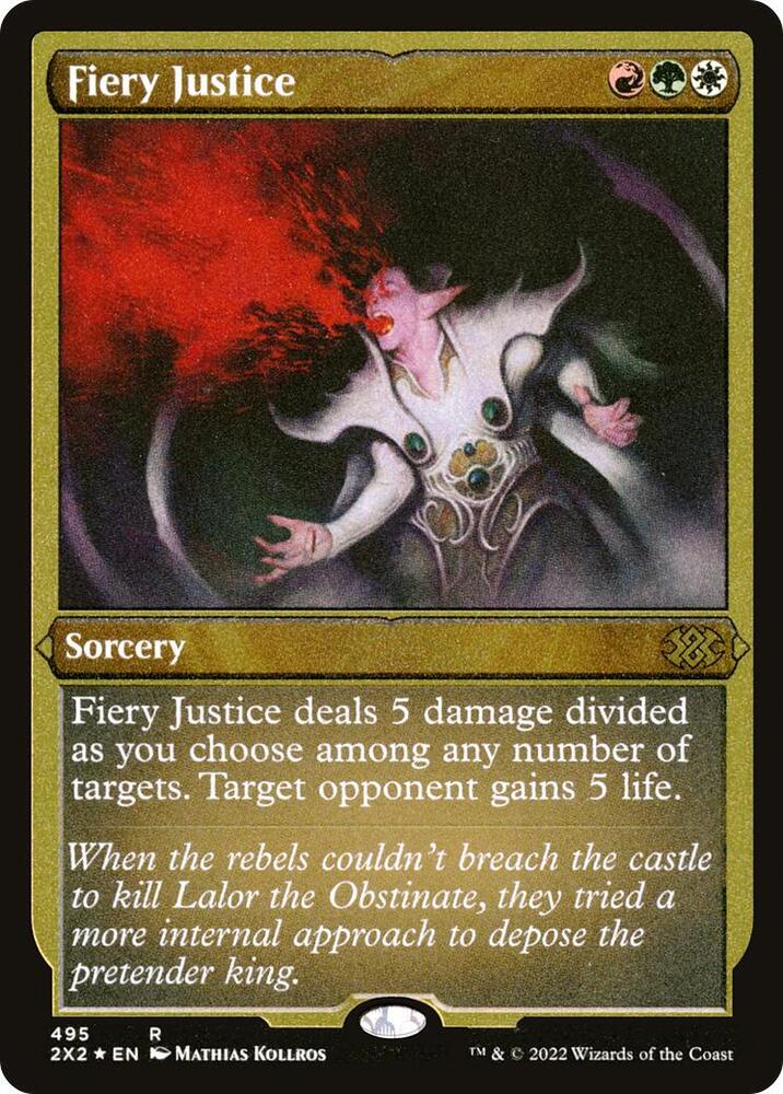 Fiery Justice (Foil Etched) 495 card from Double Masters 2022