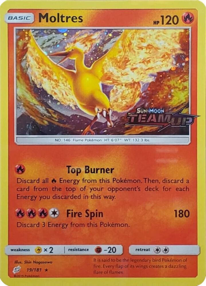 Moltres - 19/181 (Team Up Stamped) 019/181 card from Miscellaneous Cards & Products