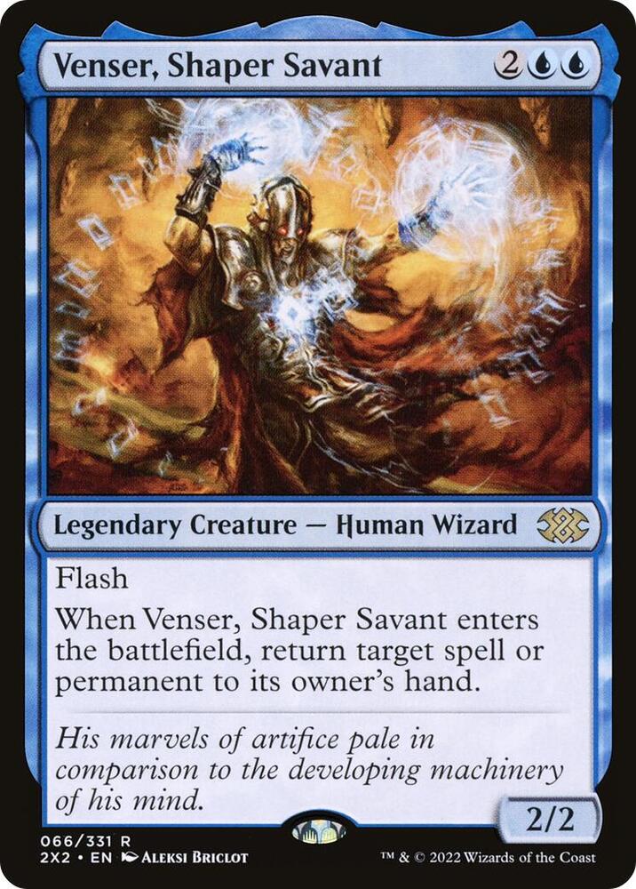 Venser, Shaper Savant 66 card from Double Masters 2022