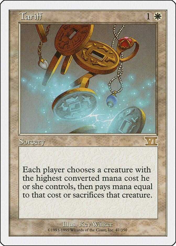 Tariff 47 card from Classic Sixth Edition