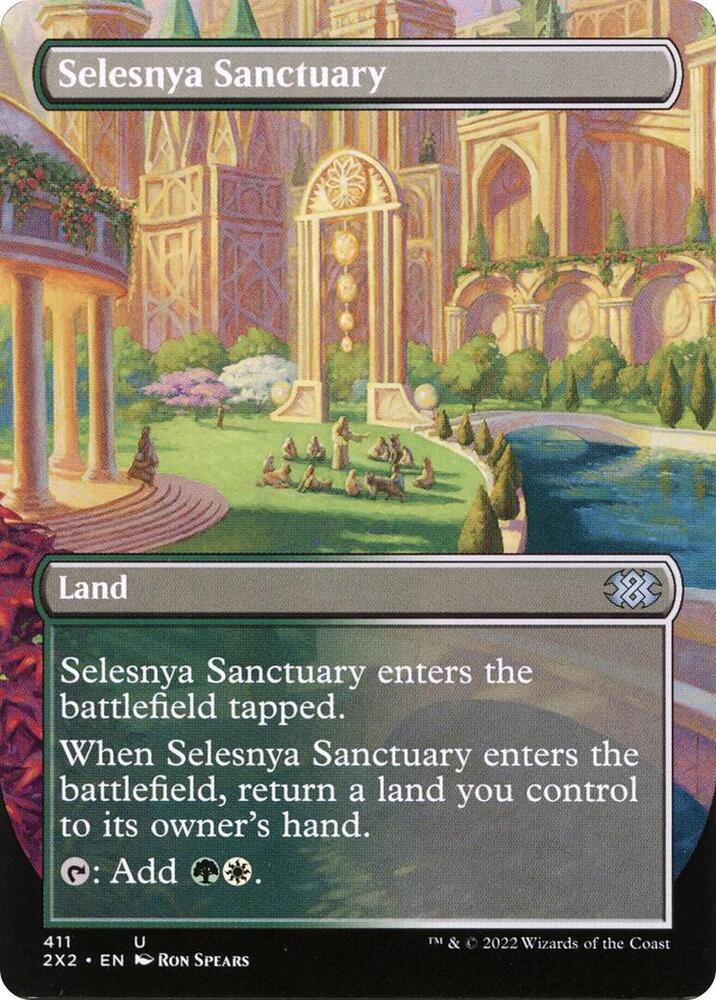 Selesnya Sanctuary (Borderless) 411 card from Double Masters 2022
