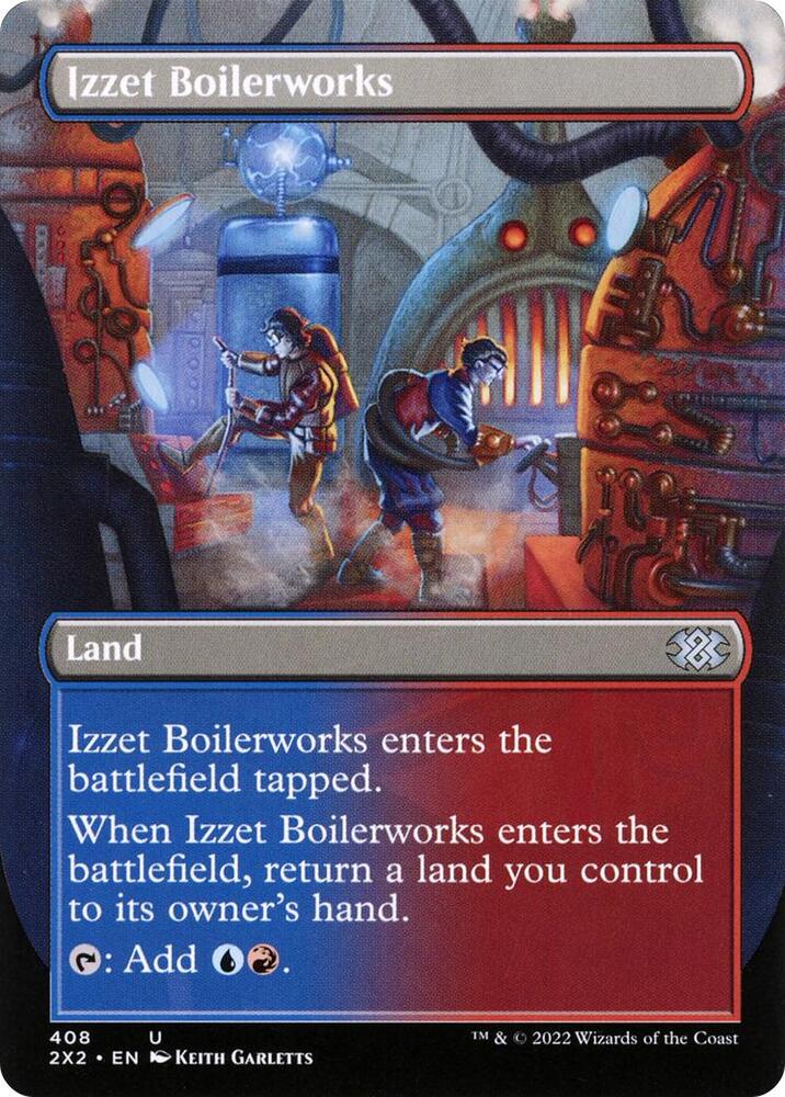 Izzet Boilerworks (Borderless) 408 card from Double Masters 2022