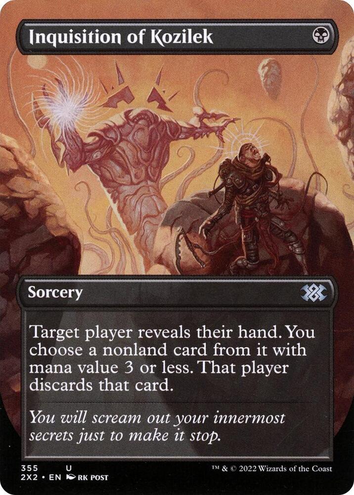Inquisition of Kozilek (Borderless) 355 card from Double Masters 2022