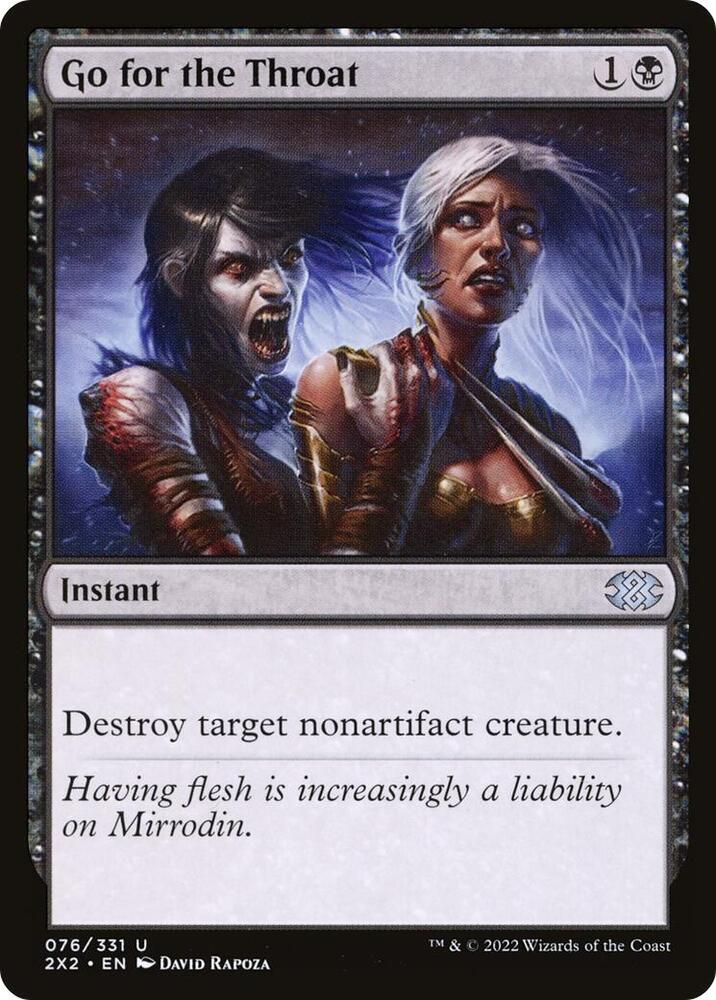 Go for the Throat 76 card from Double Masters 2022