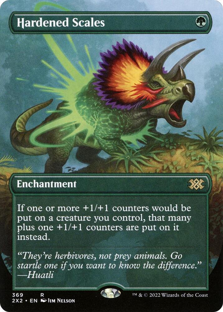 Hardened Scales (Borderless) 369 card from Double Masters 2022