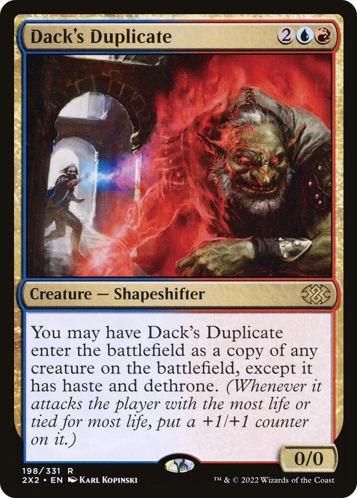 Dack's Duplicate 198 card from Double Masters 2022