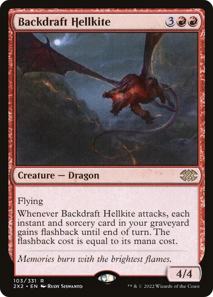 Backdraft Hellkite 103 card from Double Masters 2022