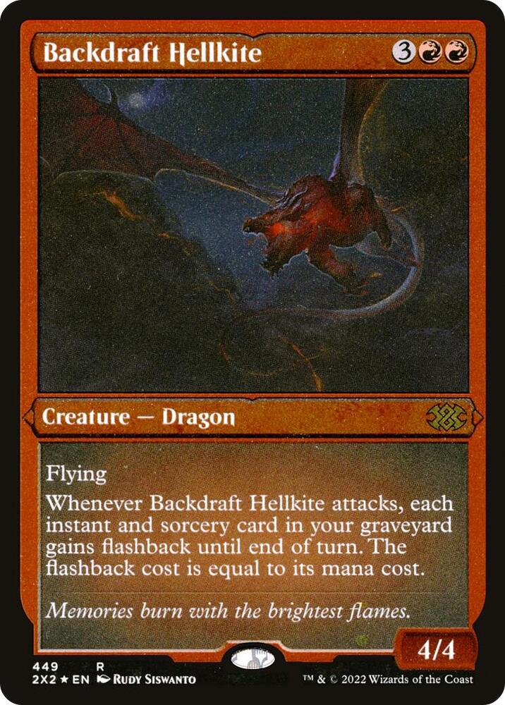 Backdraft Hellkite (Foil Etched) 449 card from Double Masters 2022
