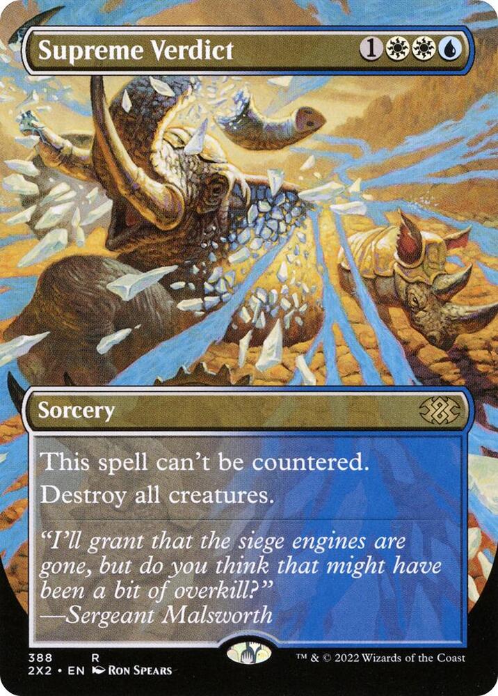 Supreme Verdict (Borderless) 388 card from Double Masters 2022